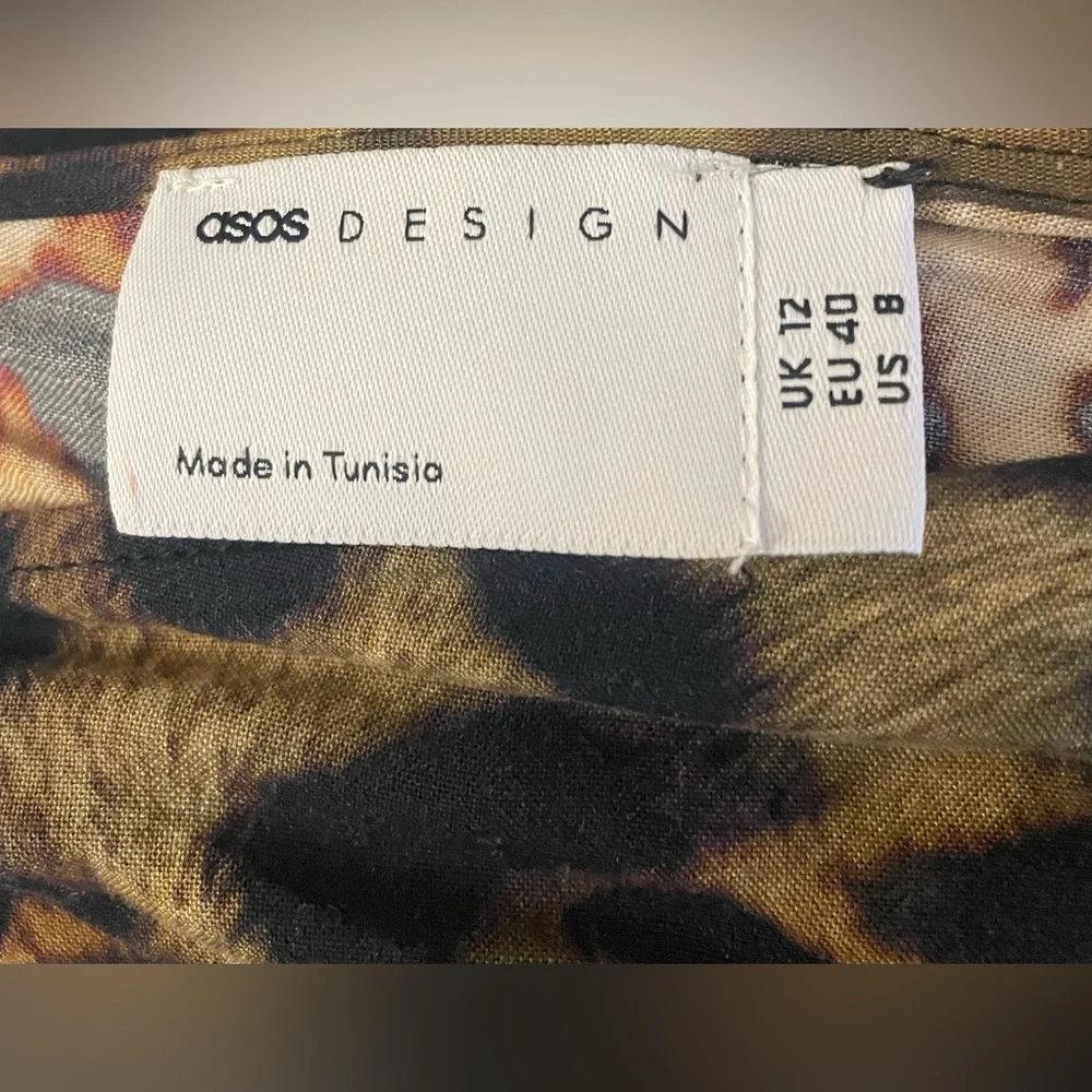 ASOS DESIGN halterneck maxi slip dress in animal
placement print NWT - Picture 10 of 10